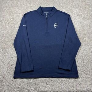 Mizzen+Main Mens 2XL Navy Blue WM Phoenix Open Quarter Zip Pullover 1/4